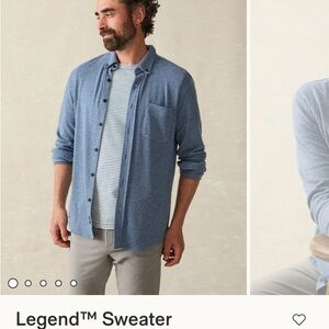 Faherty Legend Blue Sweater Shirt - New With Tags!